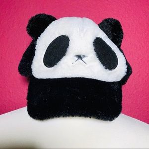 Panda Bear with Ears Women’s Black and White Cap
